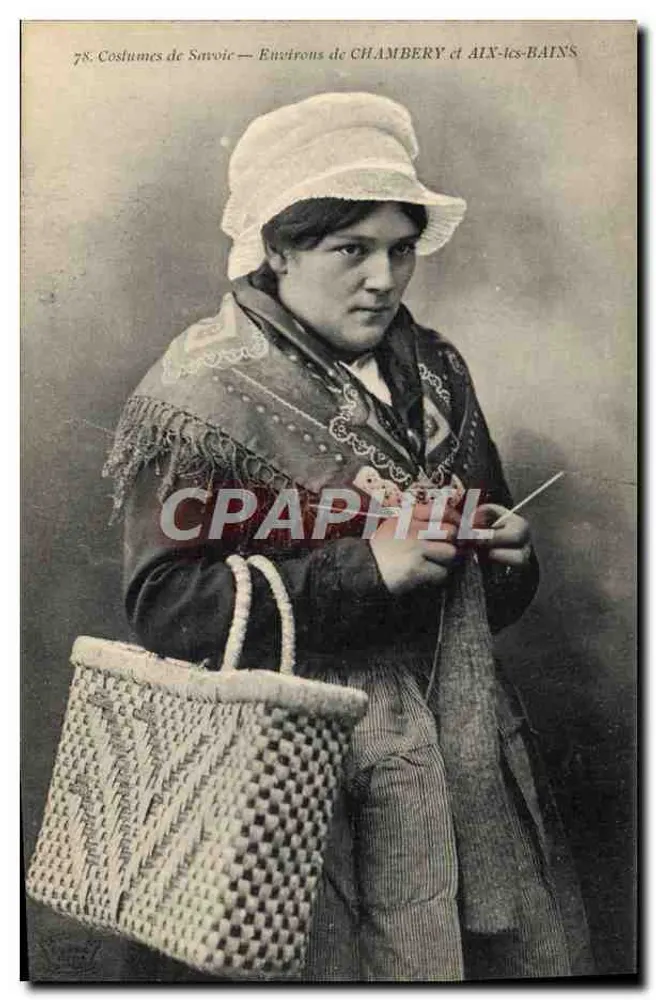 Frau im Savoyard-Kostüm — Umgebung von CHAMBERY und AIX-LES-BAINS — n°78 - Vorderseite
