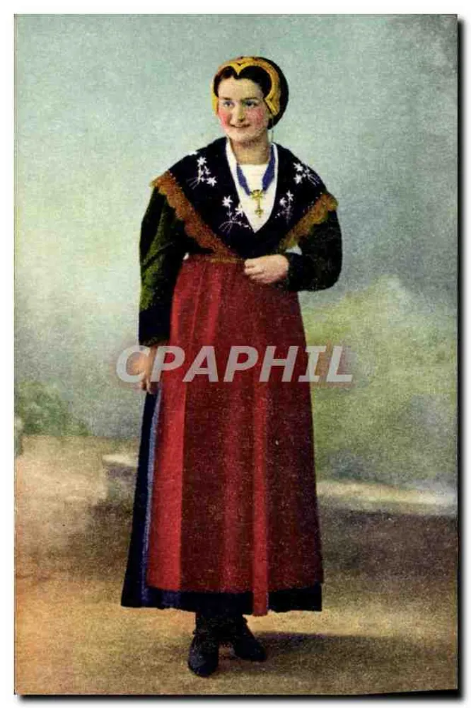 Frau im Savoyard-Kostüm — Savoie Tarentaise — Verleger A. Colomb, Nizza - Vorderseite