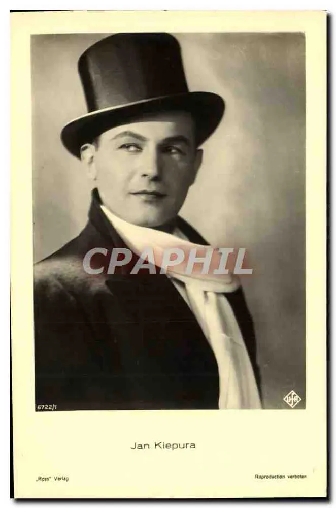 Jan Kiepura — portret in kostuum — "Ross" Verlag, n° 6722/1 - Voorkant