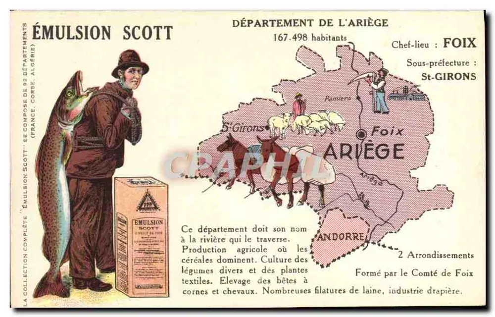 Departement Ariège — Scott Emulsion — Verlag: Scott Emulsion - Vorderseite
