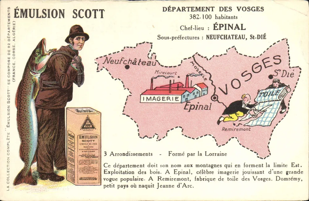 Departamento dos Vosges — Emulsão Scott — Editor não visível - Frente