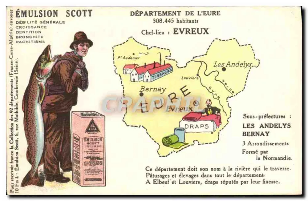 Departement der Eure — Scott Emulsion — Verlag: Scott Collection - Vorderseite