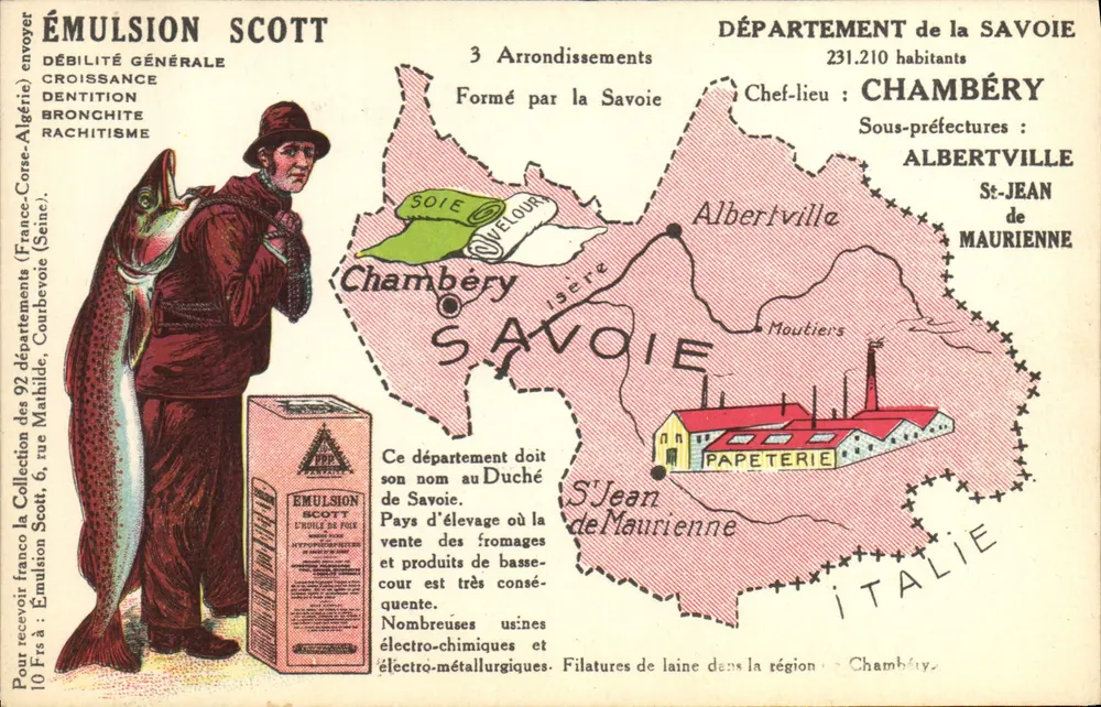 Departement Savoie — Werbeansichtskarte für Scott Emulsion — Verlag: Scott Collection - Vorderseite