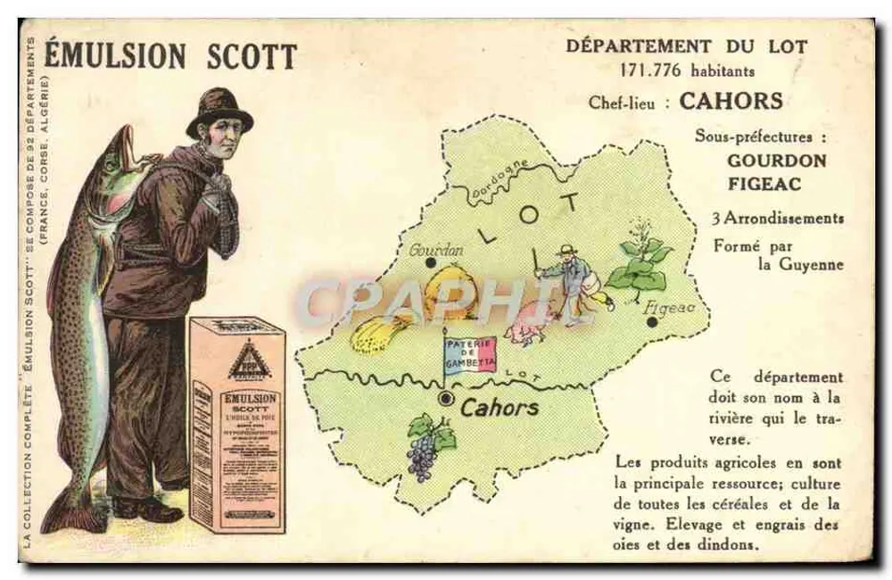 Departement Lot — Cahors — Scott Emulsion - Vorderseite
