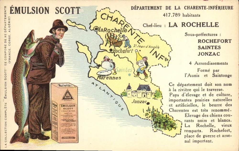 Charente-Inférieure Departement — Scott Emulsion — Werbeansichtskarte - Vorderseite