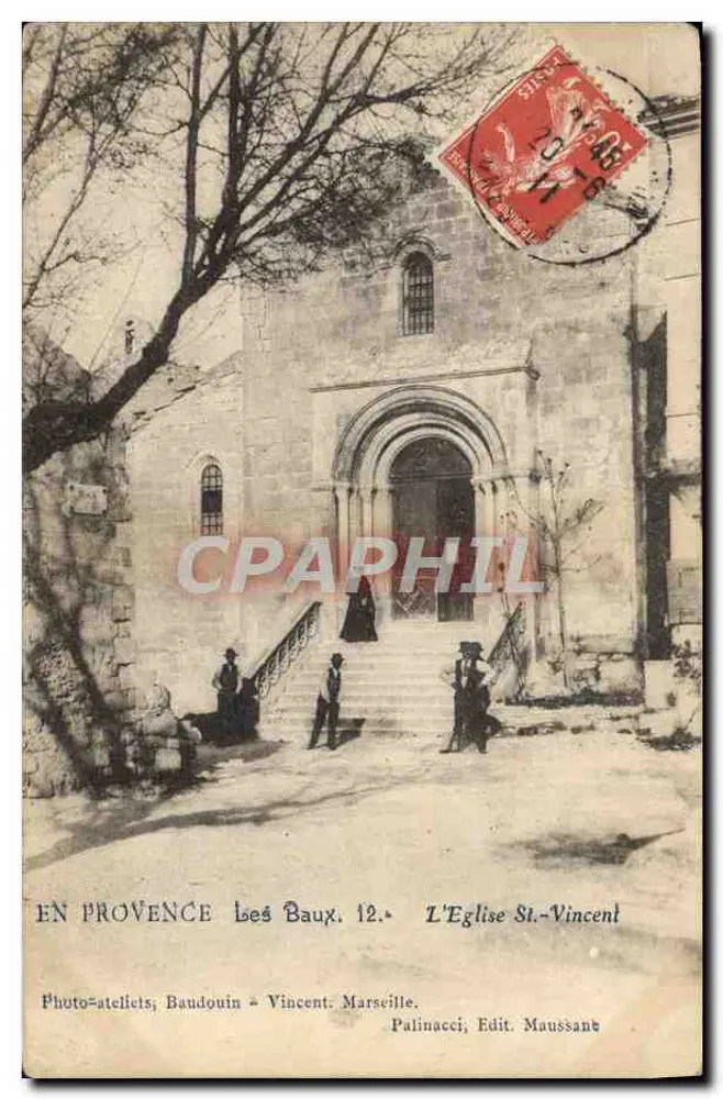 Les Baux - Die Kirche Saint-Vincent — Photo-ateliers Baudouin - Vincent, Marseille, n°12, ed. Maussant - Vorderseite