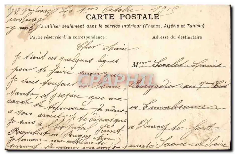 St-Rambert-en-Bugey — Die Papiermühle — Graslier, Ed. Nr. 20 - Rückseite