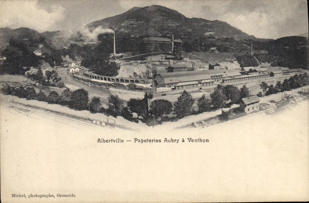 Albertville — Papeteries Aubry w Ventthon — Michel, fotograf, Grenoble - Awers