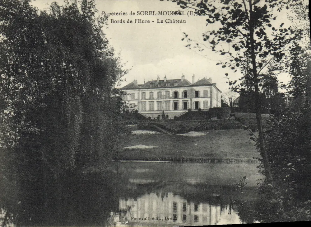Ufer der Eure — Das Schloss — Sorel-Moussel (Eure) — Ca. Foucault, Dreux - Vorderseite