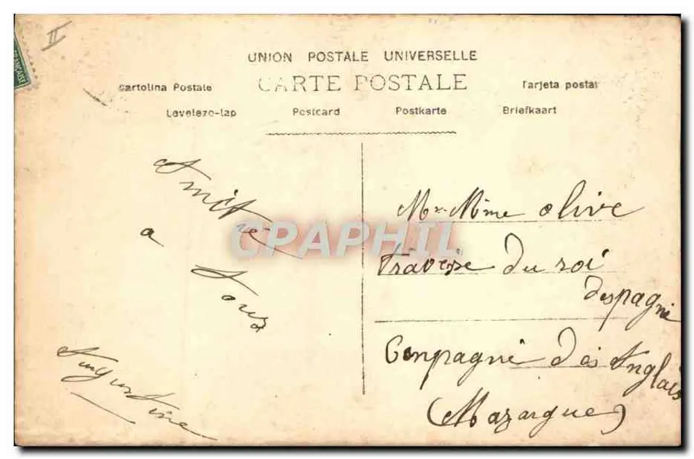 Mulher ao telefone — 'Beureuse Année' — Union Postale Universelle, n°162 - Verso