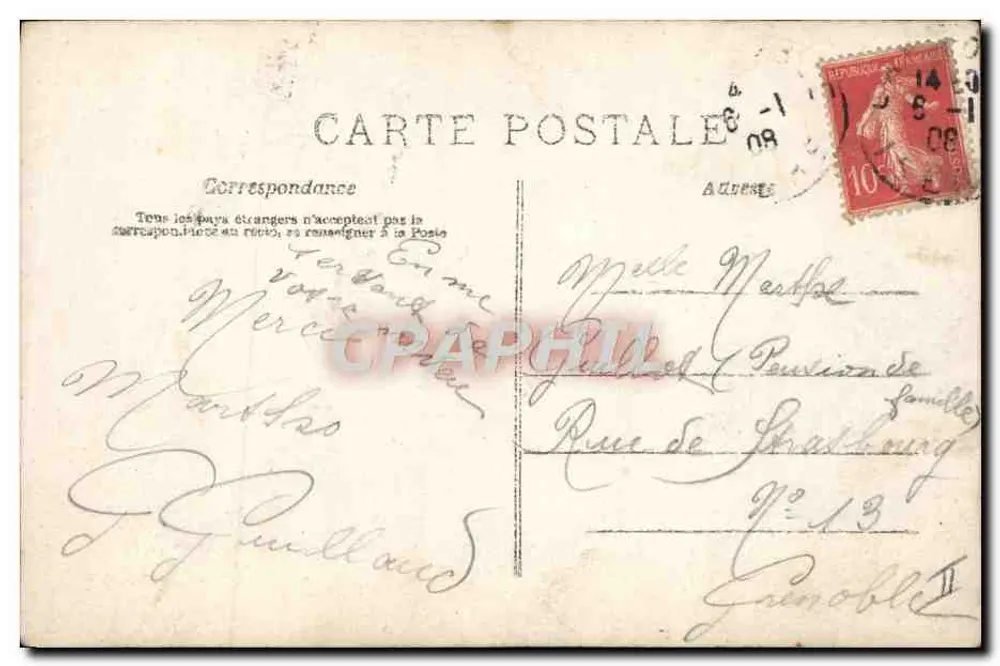 Menina brincando com um telefone — A.N. Paris, n° 656 - Verso