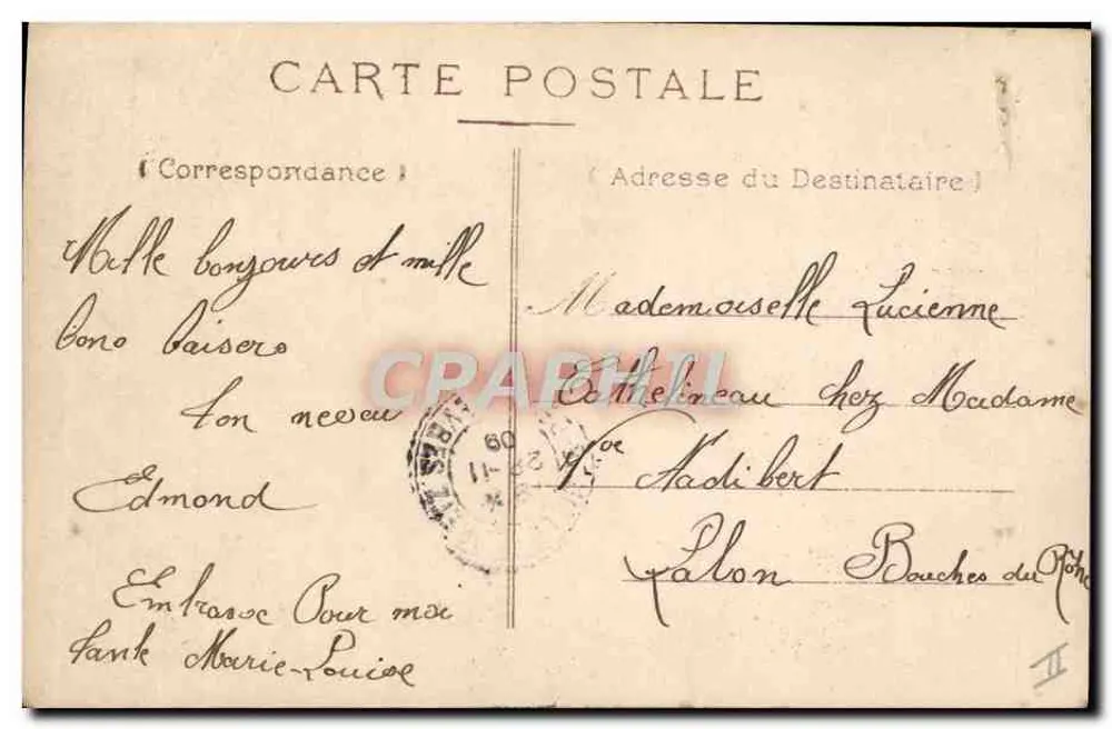 Criança falando no telefone — 'Allo! Allo! Um bom dia!' — editor desconhecido, n°4109 - Verso