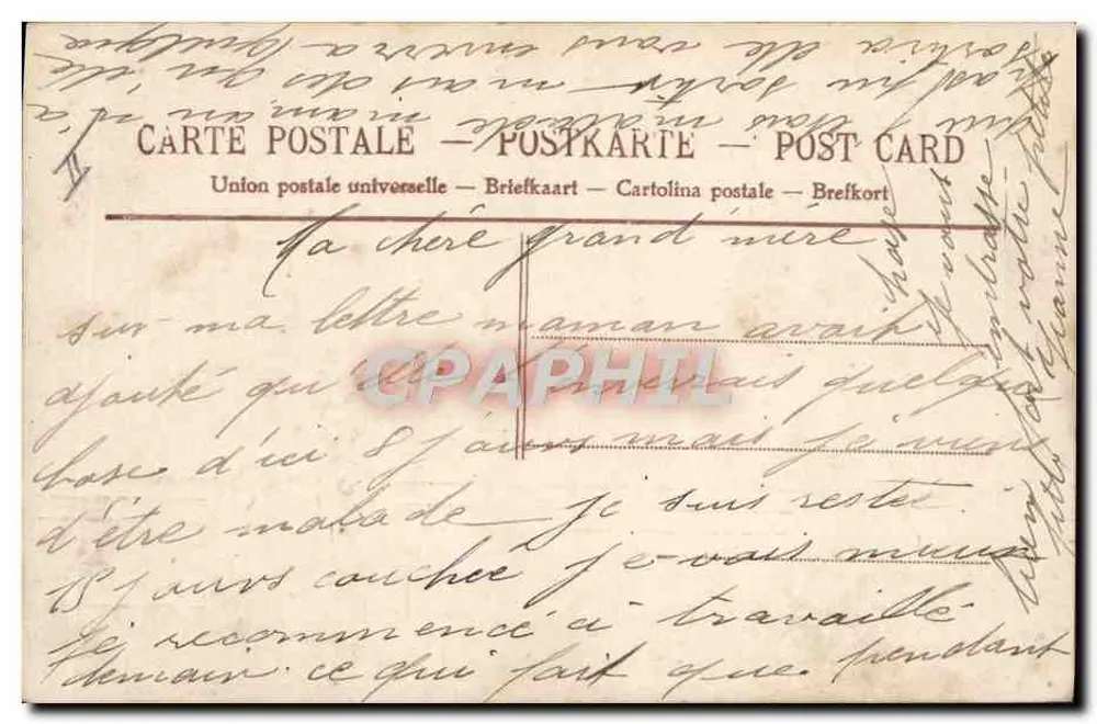 Criança ao telefone — 'Allo! Allo! Um beijo' — Editor: 4109 - Verso