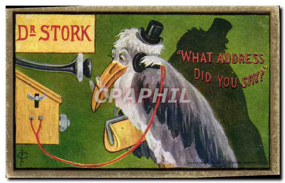 Dr. Stork — médico pássaro — editor não identificado - Frente