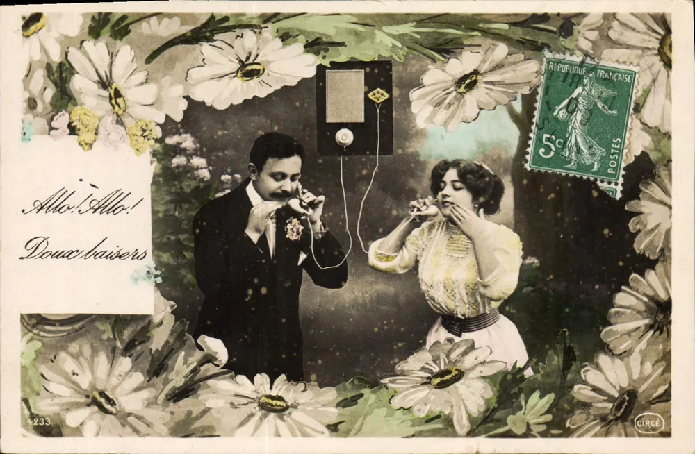 Coppia al telefono — scena d’amore — editore CIRCÉ, n°4233 - Recto