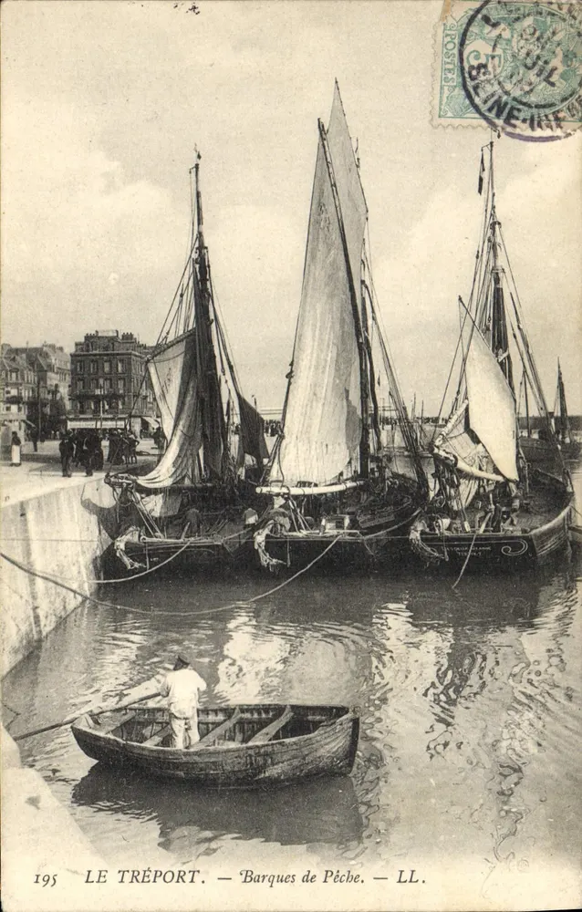 Le Tréport — Barcos de pesca — LL. - Frente