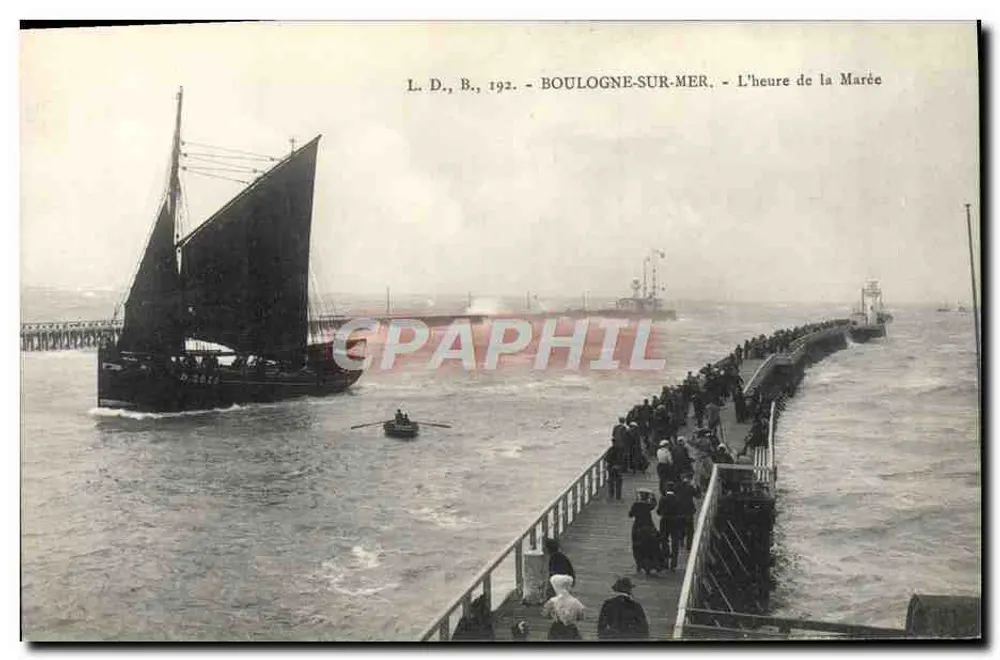 Boulogne-sur-Mer — Die Gezeitenzeit — L. D., B., 192. - Vorderseite