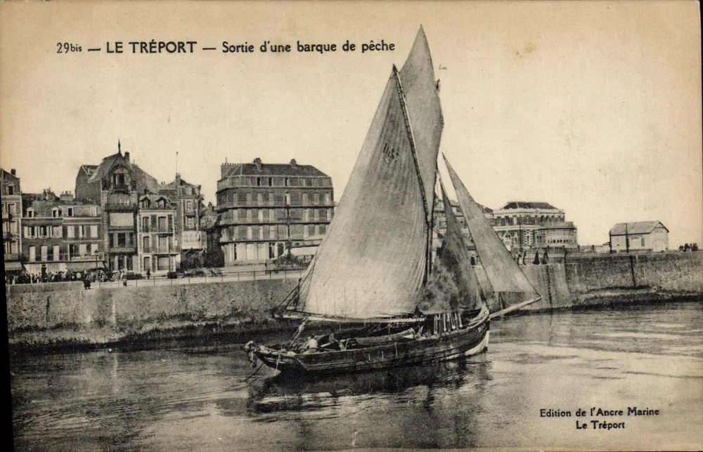 LE TRÉPORT — Saída de uma barca de pesca — Edição da Âncora Marítima - Frente