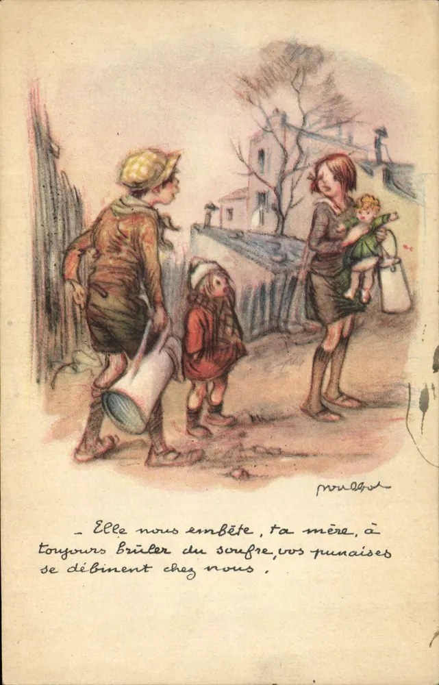 Dzieci i kobieta z niemowlęciem — scena uliczna — prulgt - Awers