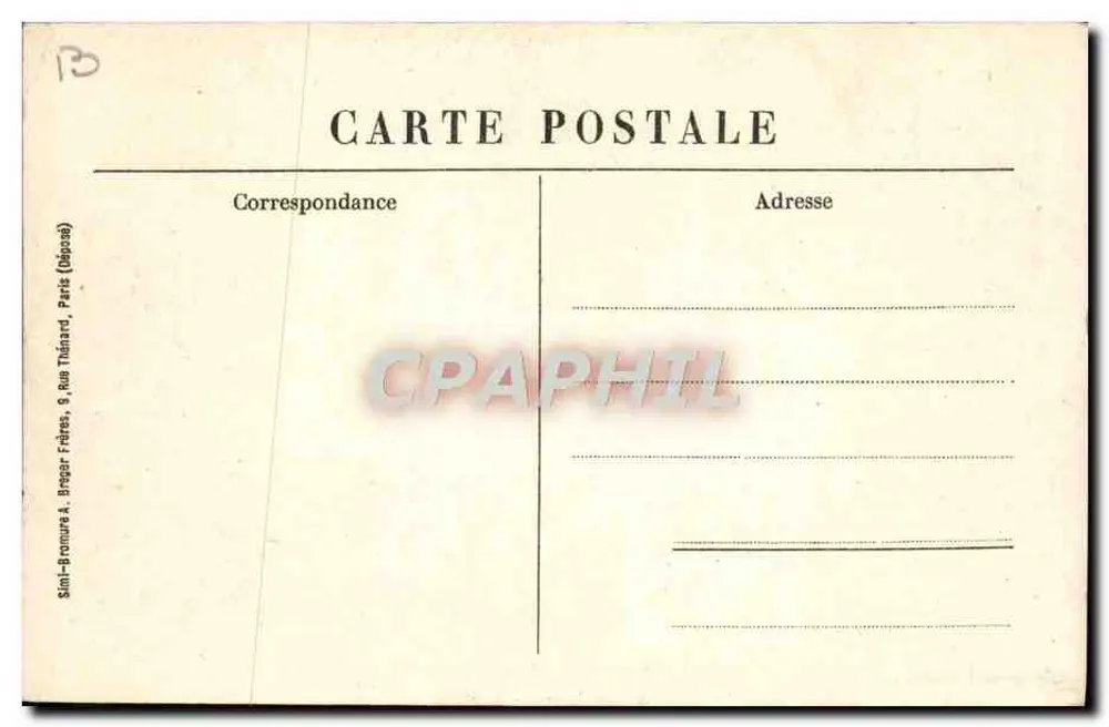 Sainte-Barbe - Petit Collège — exercício de treinamento escolar — editor Simi-Bromure & Bréger Frères - Verso