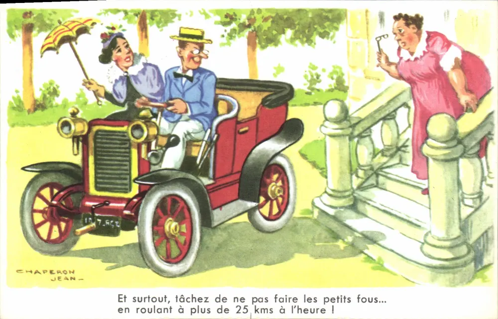 Autofahrt — Warnung — Chaperon Jean - Vorderseite