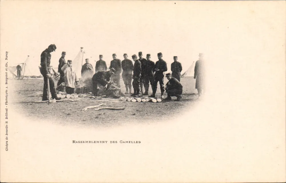 Rassemblement das Gamelles — Clichés de Jumelle H. Bellieul - Phototype A. Bergeret et Cie, Nancy - Frente