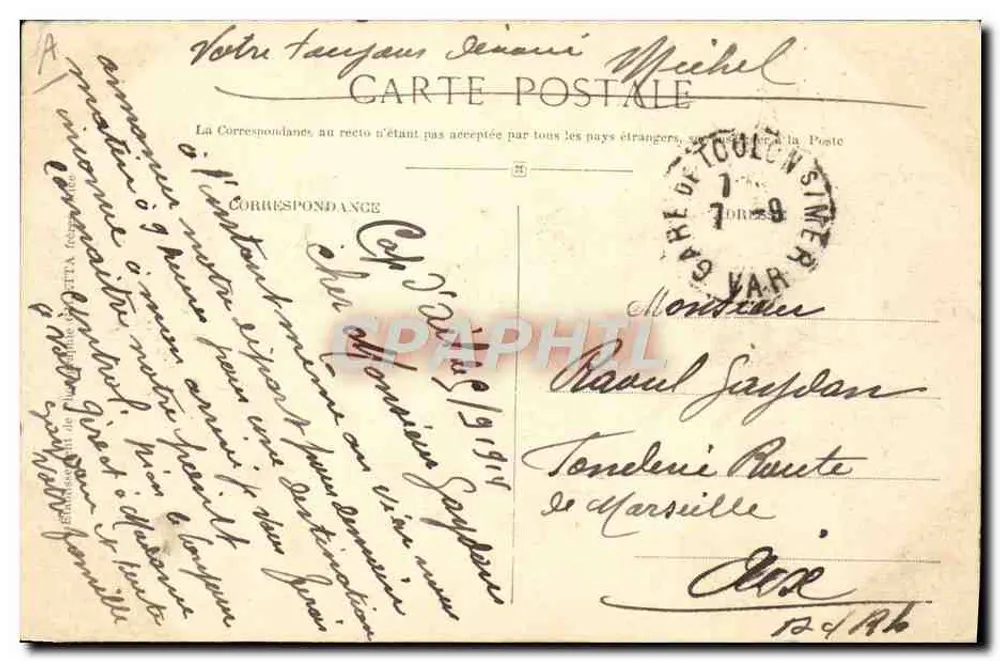 Ejército Francés. Regimiento de Línea. Grande halte — Edición Giletta, foto Nice - Reverso
