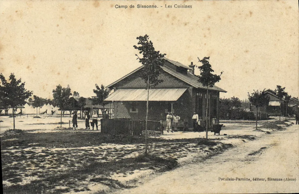 Campo de Sissonne - As Cozinhas — Pottelain-Paruitte, editor, Sissonne (Aisne) - Frente