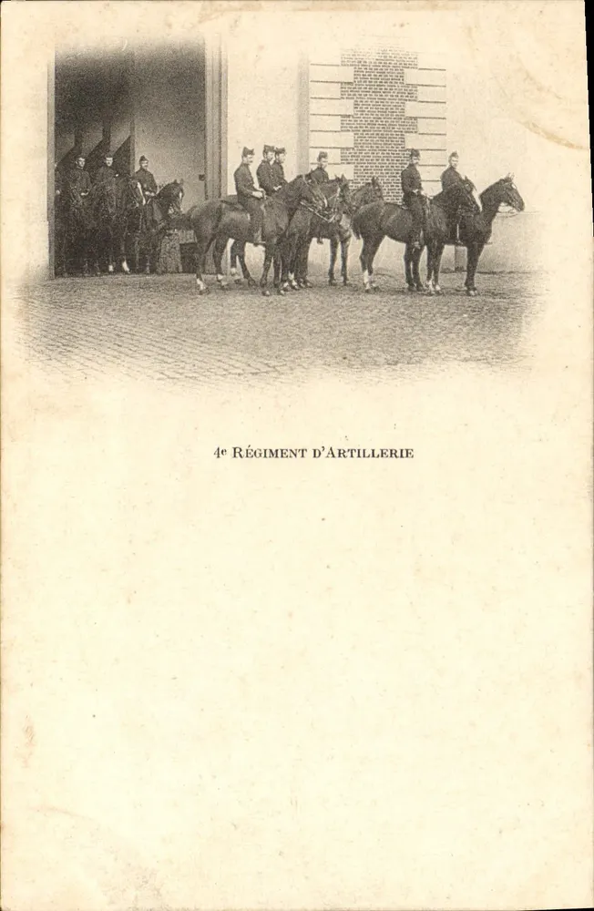 4. Artillerieregiment — Soldaten zu Pferd - Vorderseite