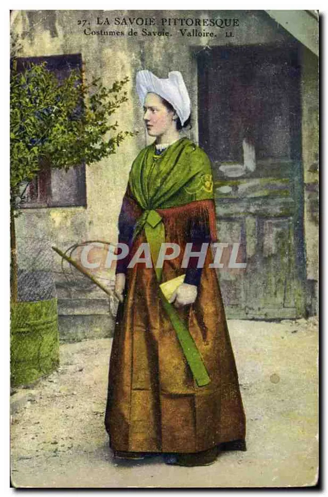 Mulher em traje savoês — Valloire — LT - Frente