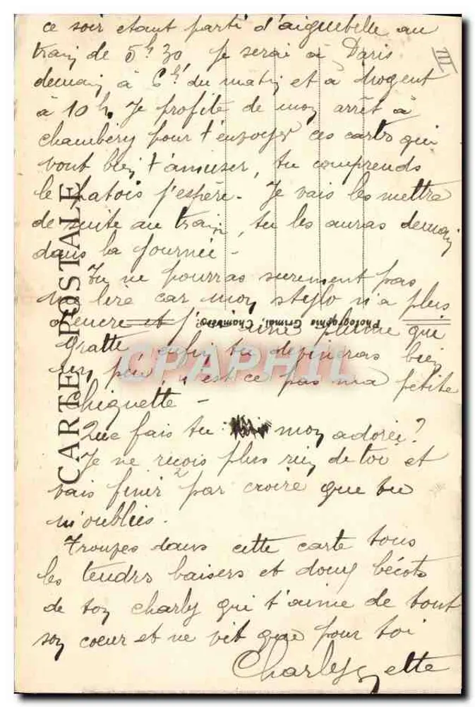 Trajes de Savoia (Tarentaise) — A Savoyarde — I.e. Rouet - Verso