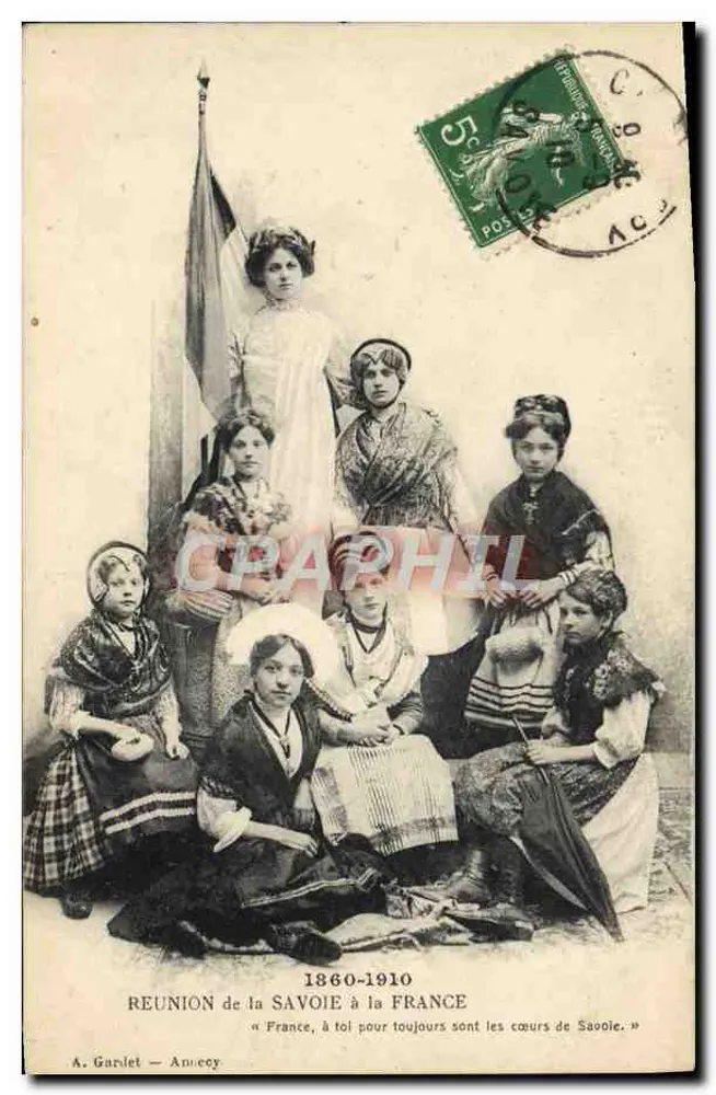 Wiedervereinigung der Savoyen mit Frankreich — 1860-1910 — A. Garlet — Annecy - Vorderseite