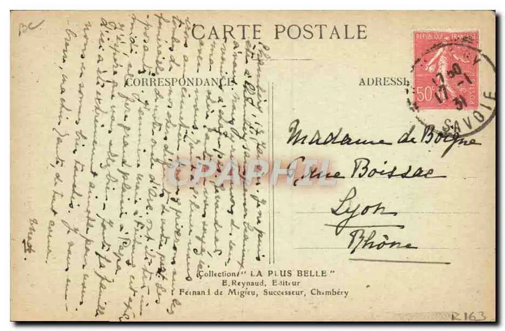 Trajes de Savoia (Tignes) — A Costureira — E. Reynaud, Chambéry, n°63 - Verso