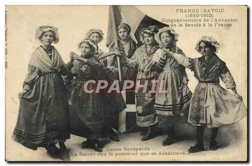 Dança Savoza — La Nanon chu lo pommièr que se dandinavé — Col. L. Grimal, Tannery - Frente