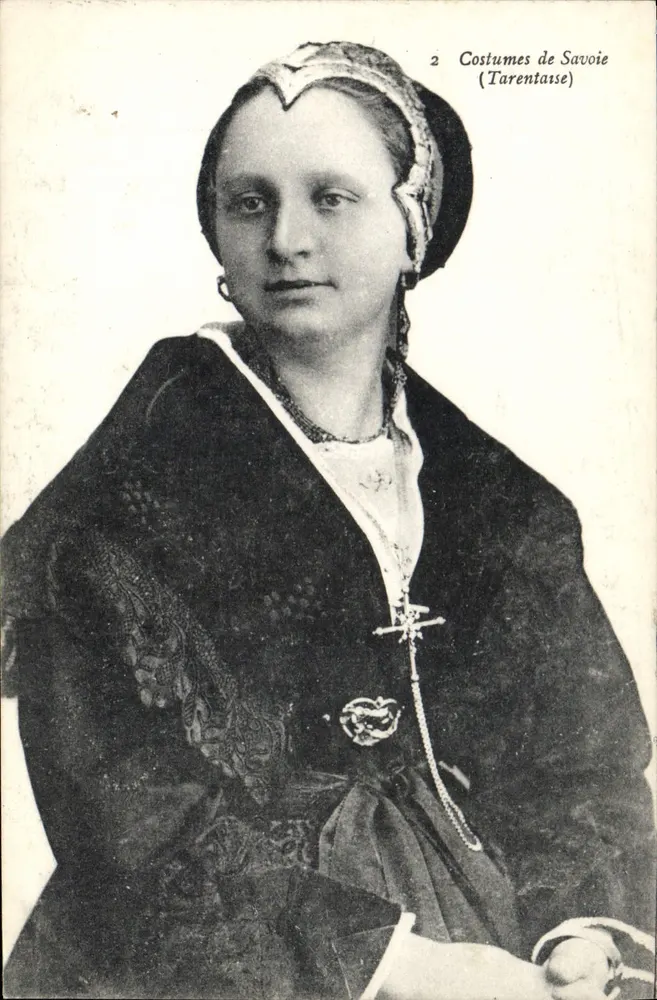 Mulher em traje tarentaise — Savoie — série 2 — editor L. Newman & Cie, Chambéry - Frente