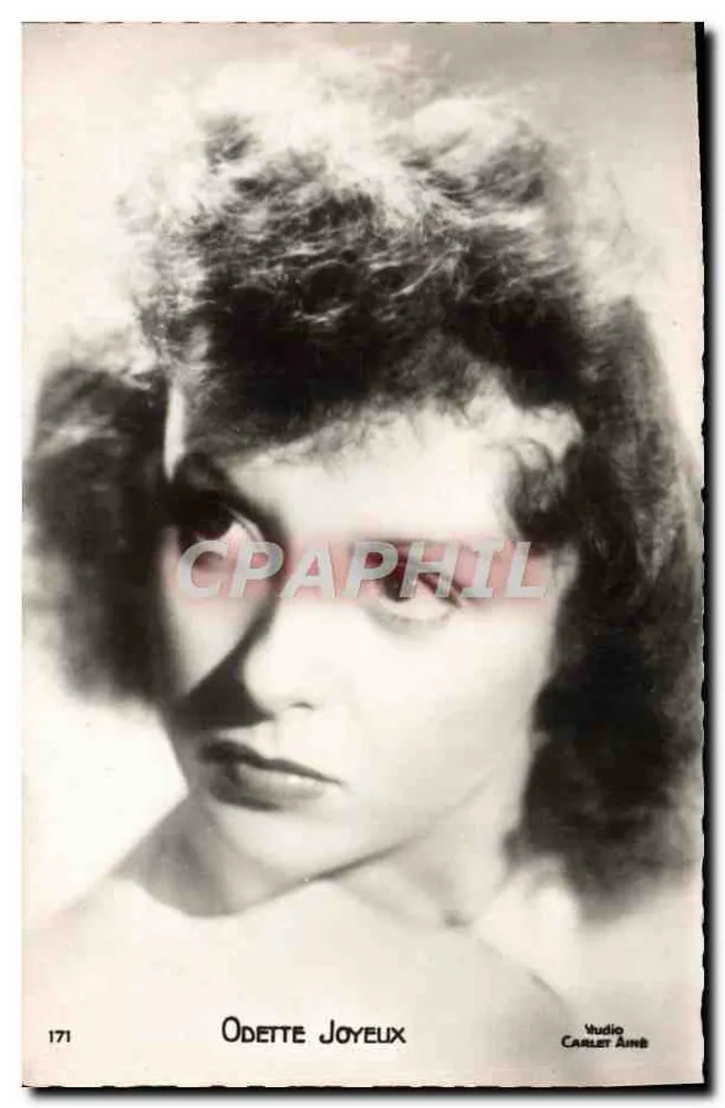 Odette Joyelux — retrato — Studio Carlet Aîné, n° 1771 - Frente