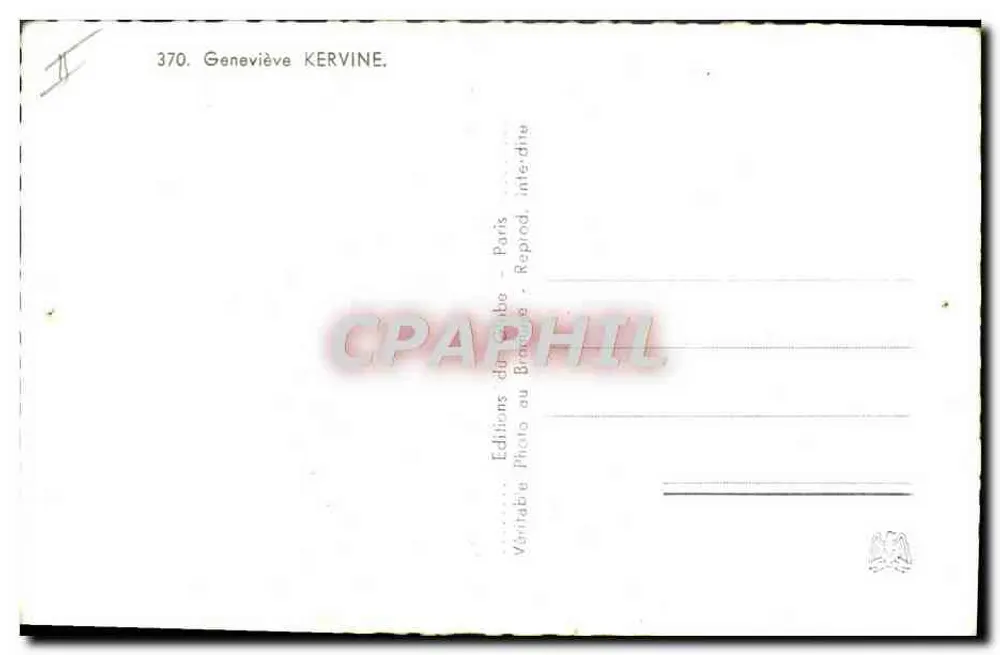 Geneviève KERVINE — retrato feminino com flores — Raymond Heil - Verso