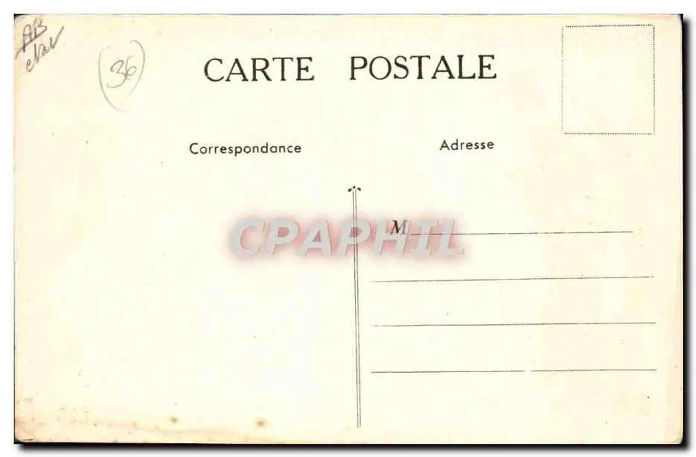 Département der Indre — geografische und statistische Karte mit Illustration eines Fischers und lokaler Produkte — Emulsion Scott - Rückseite