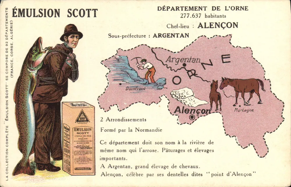 Departement der Orne — Alençon und Argentan — Scott Emulsion - Vorderseite