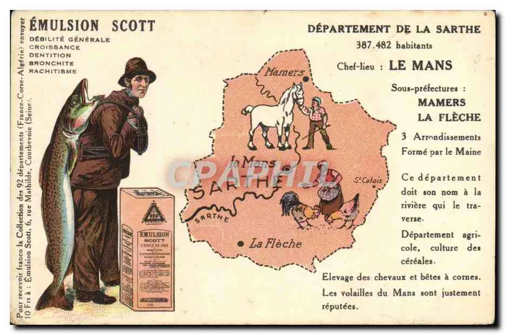 Departement der Sarthe — Scott Emulsion — Verlag: Scott Collection - Vorderseite