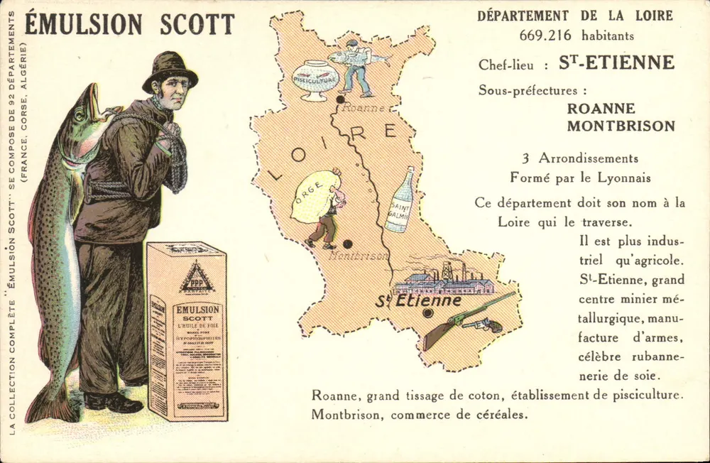 Departement der Loire — Scott Emulsion — Verleger nicht sichtbar - Vorderseite
