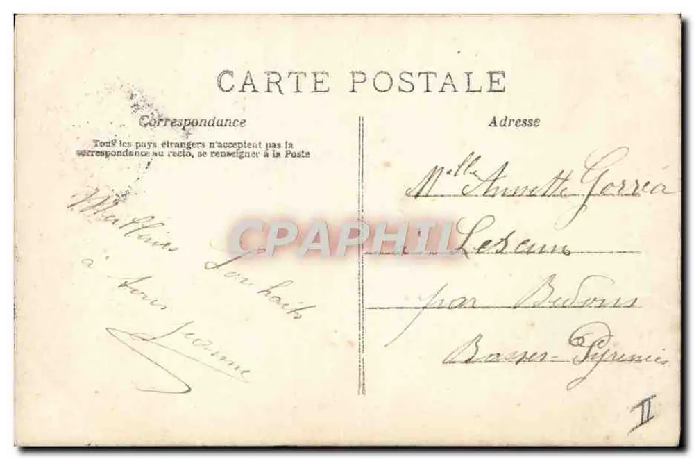 Baby ruft — Neujahrsgruß — A.N. PARIS Nr. 656 - Rückseite