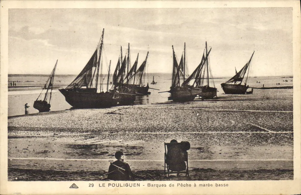 Le Pouliguen - Fischerboote bei Ebbe — Verlag C'° Aliscienne des Arts Pbcmicanonnes, Straßburg — Nr. 29 - Vorderseite