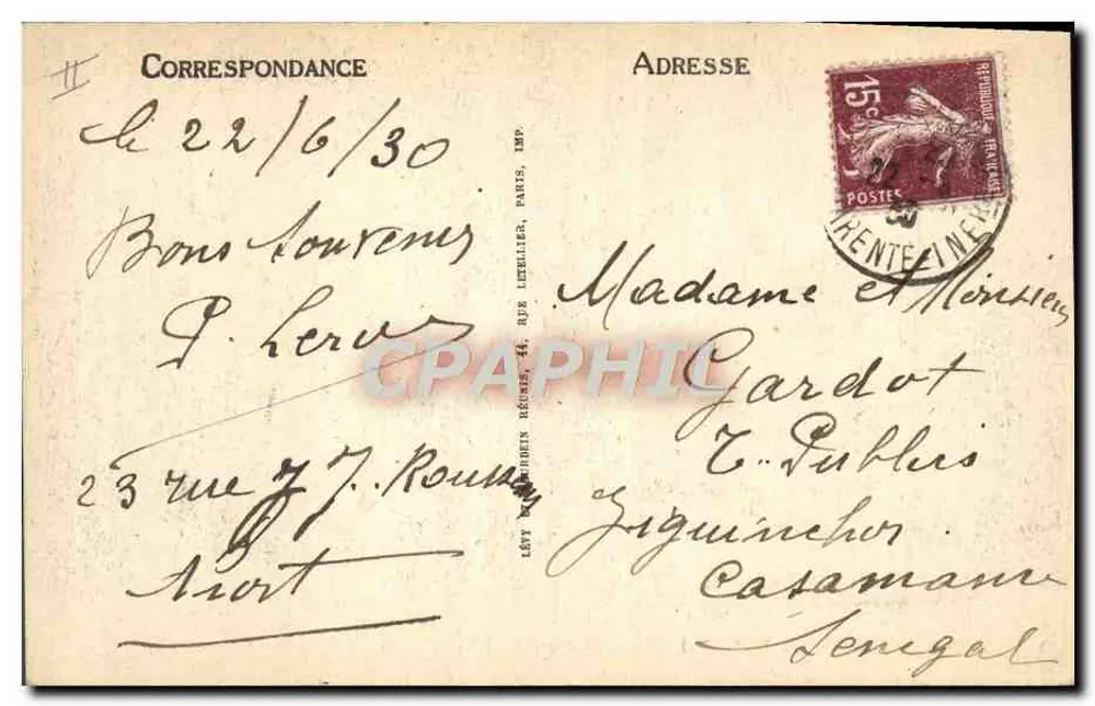 La Rochelle — Ein Eck des Hafens — LL - Rückseite