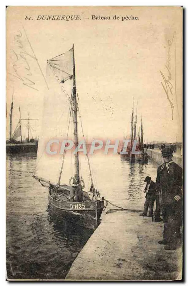 Dunkerque — Barco de pesca — editor anônimo, n° 81 - Frente