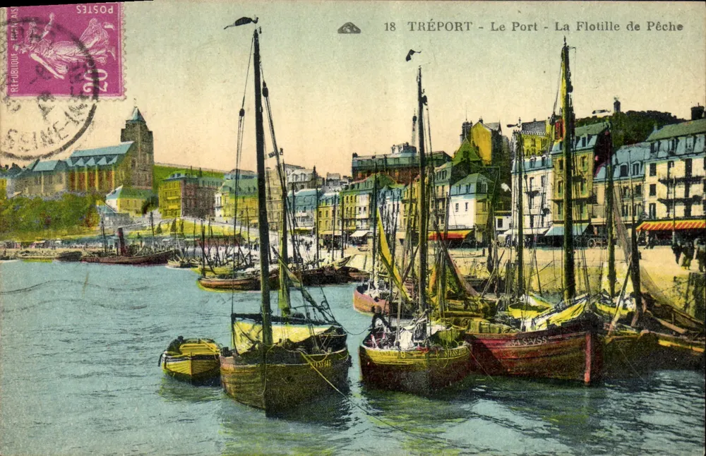Tréport - Der Hafen - Die Fischereiflotte — Verleger: , Nr. 18 - Vorderseite