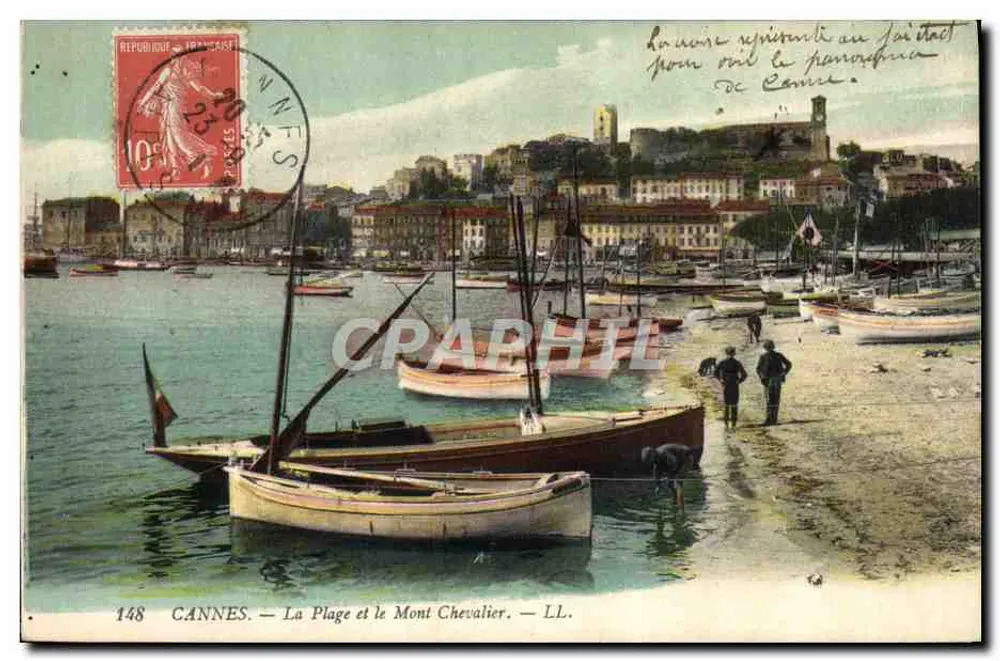 CANNES — Die Strände und der Mont Chevalier — LL. - Vorderseite