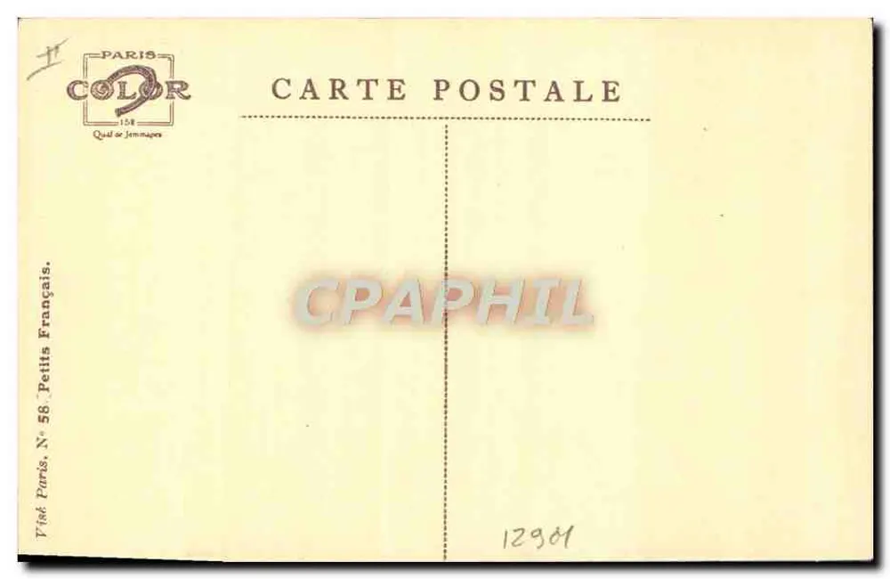 Kinder vor einem Hund — Kriegsszene — Paris COLOR, Nr. 56 - Rückseite