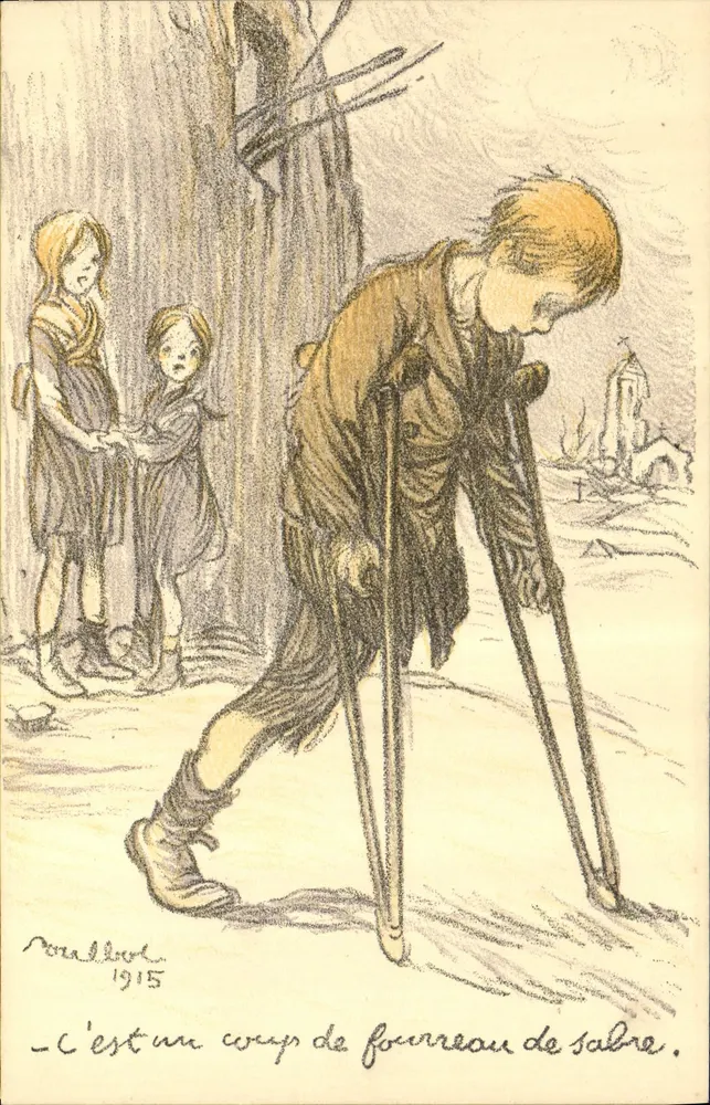 Ein verwundeter Soldat im Krieg — 1915 — Muller - Vorderseite