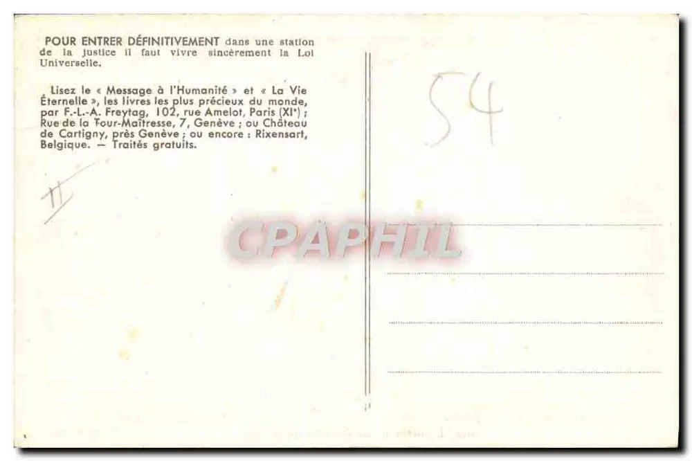 Entrada de uma Estação da Justiça — Nancy N° 183 - Verso